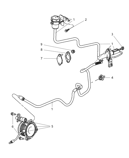 2017 Dodge Durango Cylinder Clutch Slave Diagram for 4668739AD