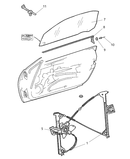 1999 Dodge Durango Strap Diagram for 6104769AA