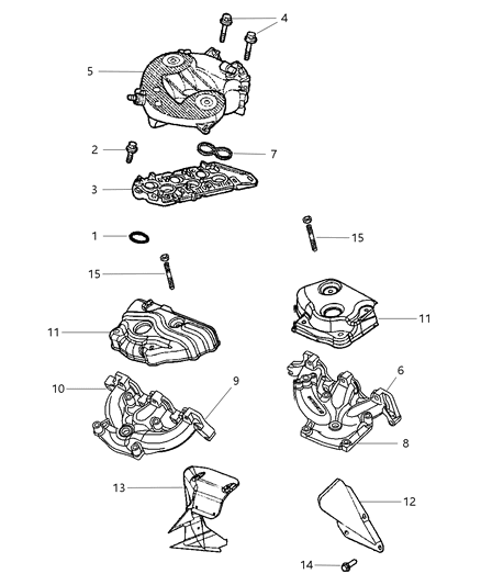 Plenum Intake Manifold Diagram for 4593539AC