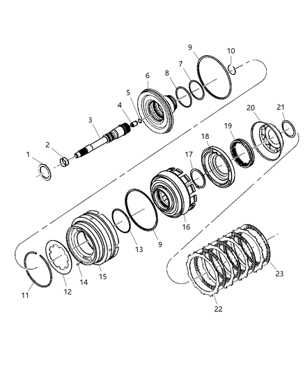 2006 Dodge Ram 1500 Clutch Low/Reserve Clutch Diagram for 4799457AB