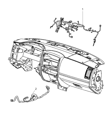 2010 Dodge Dakota Wiring Instrument Panel Diagram for 68054830AA