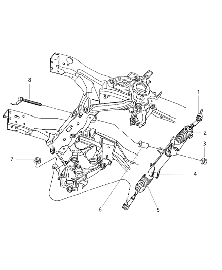 1992 Dodge Caravan Gear Power Steering Diagram for 52106405AC