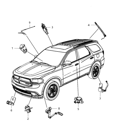 2002 Dodge Caravan Sensor Ride Height Diagram for 56029517AA