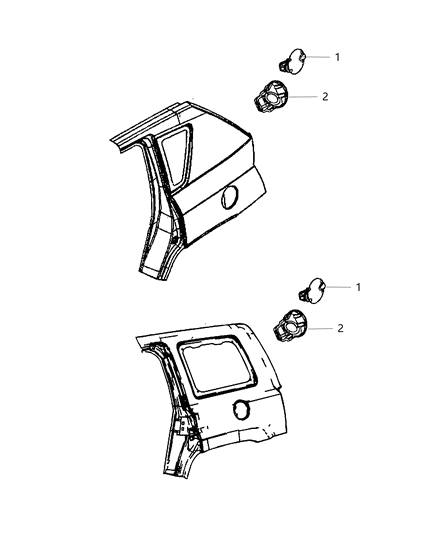 2011 Jeep Compass Door Fuel Fill Diagram for 5160097AE