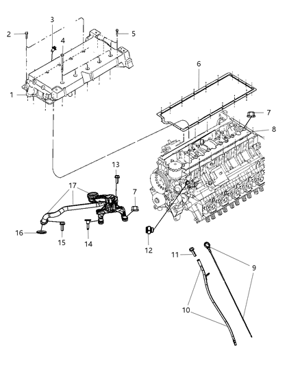 1989 Jeep Wagoneer Pan Engine Oil Diagram for 5037735AC