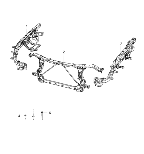 2009 Jeep Commander Panel Radiator Closure Diagram for 68292503AB