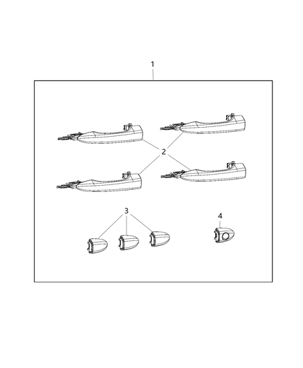 2015 Chrysler 300 Decoration Kit Bodyside Diagram for 82213129AB