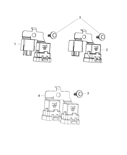 Relay And Bracket Double Relay Diagram for 68196004AA