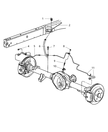 1986 Chrysler Fifth Avenue Sensor Wheel Speed W/ Sensor Use Plug 56038308 Diagram for 56028187AD