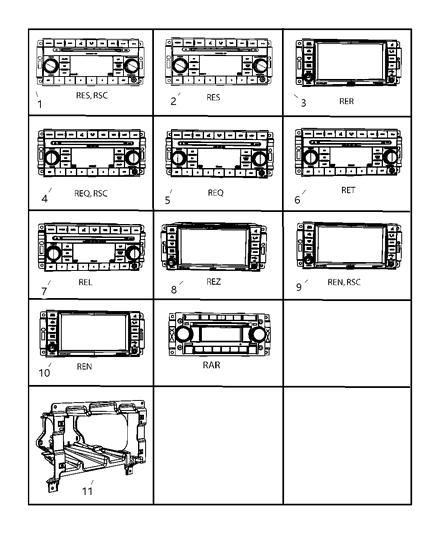 Radio Am / Fm / Dvd / Hdd / Mp3 / SDARS / Rear Camera Diagram for 5064244AF