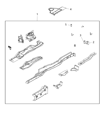 Side Member Floor Diagram for 5155179AG