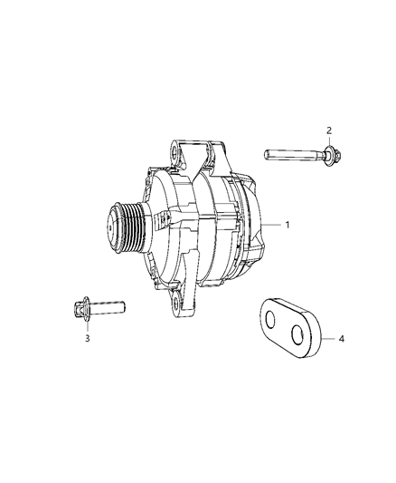2001 Chrysler Town & Country Generator Engine Diagram for 56029574AA