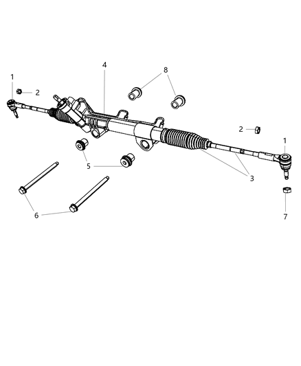 Tie Rod End Outer Diagram for 5175790AD