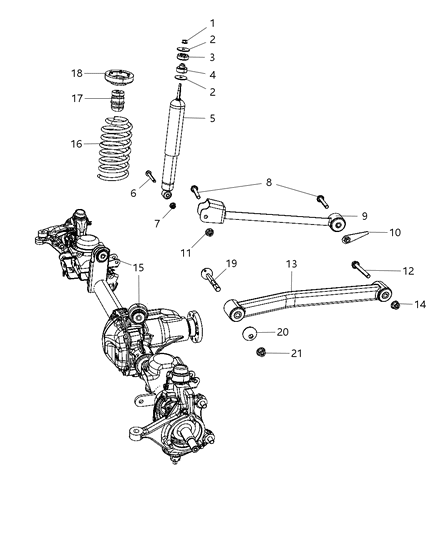 Shock Absorber Kit Suspension Front Diagram for 68047812AA