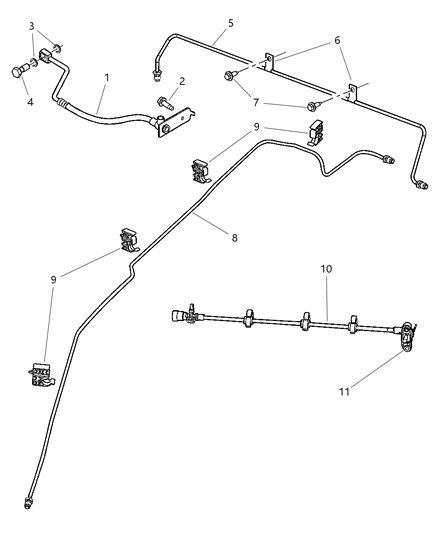 Hose Brake Diagram for 5290113AA