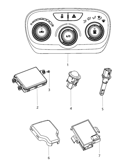 Center Stack Lower Diagram for 1TQ77DX9AH