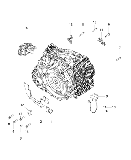 2004 Chrysler PT Cruiser Bolt Hexagon Flange Head M10X1.25X45.00 Diagram for 6509793AA