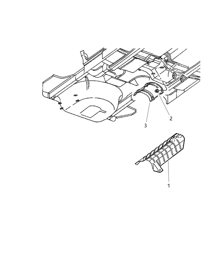 2004 Dodge Stratus Shield Heat Diagram for 4878869AA