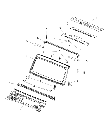 Seal Header Foam Diagram for 68400392AC
