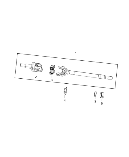 1986 Jeep J20 Shaft Axle Diagram for 68145208AA
