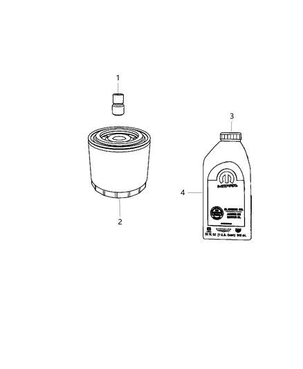 Connector Oil Filter M22X1.50 Diagram for 53010751AA