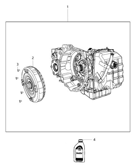 1990 Dodge Ramcharger Fluid Automatic Transmission ATF +4 Quart Standard Ms-9602-F Diagram for 68218057AC