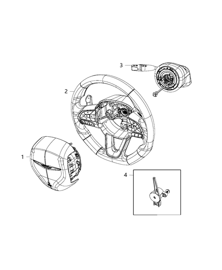 2017 Chrysler 300 Module Steering Column Diagram for 5LB73LC5AF