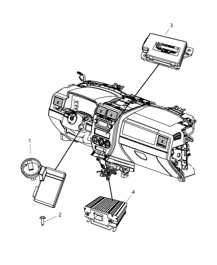 2009 Jeep Compass Module Receiver Diagram for 5026216AN