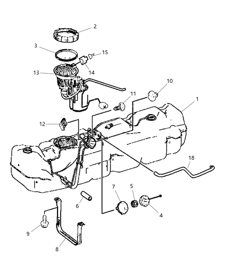 Cap Fuel Filler Diagram for 68039897AA
