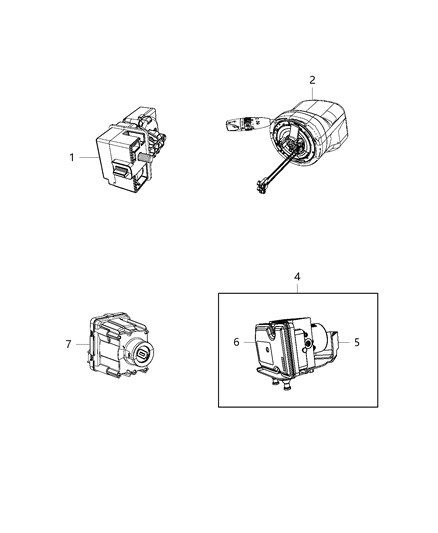 2015 Chrysler 300 Module Anti-Lock Brake System Diagram for 68225333AA