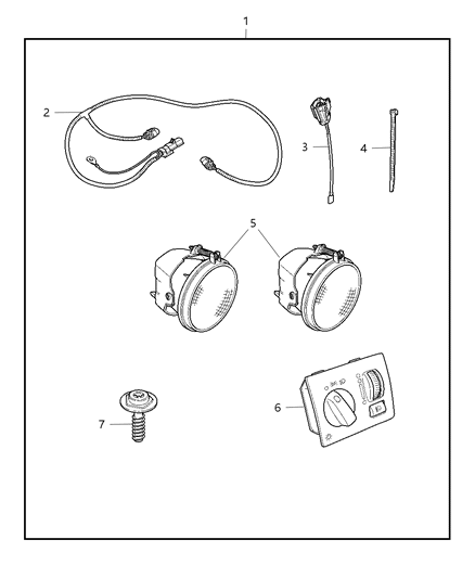 Switch Headlamp Diagram for 68019567AB