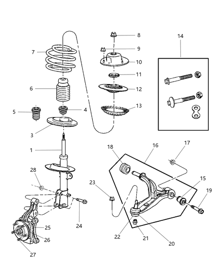 2019 Dodge Charger Arm Control Diagram for 4743834AA