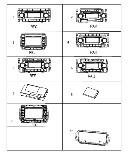2000 Jeep Grand Cherokee Radio AM/FM With CD And Equalizer Diagram for 5091175AB