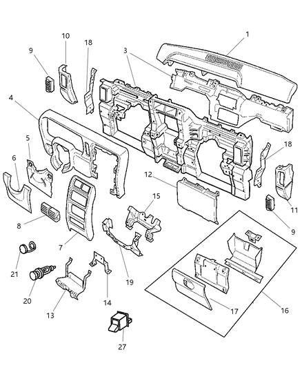 Bezel Switch Diagram for 4897502AF