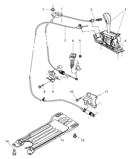 Lever Manual Control Diagram for 52109749AB