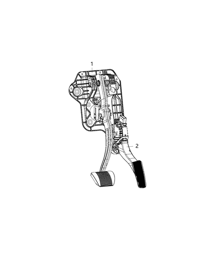 2020 Chrysler Pacifica Pedal Brake And Accelerator Diagram for 68303876AE