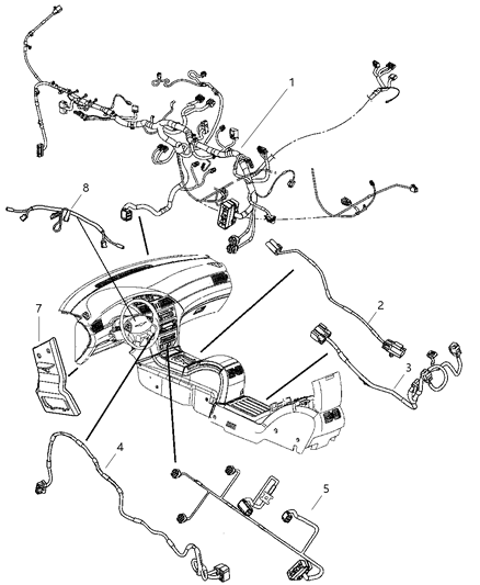 Wiring Steering Wheel Diagram for 68003848AA