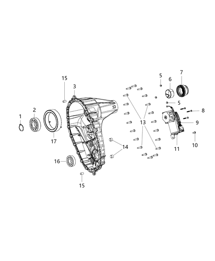 2013 Ram 3500 Output Shaft Seal Diagram for 68161329AA