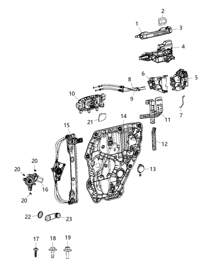 1992 Dodge Ram 50 Cap Door Handle Diagram for 68307271AD