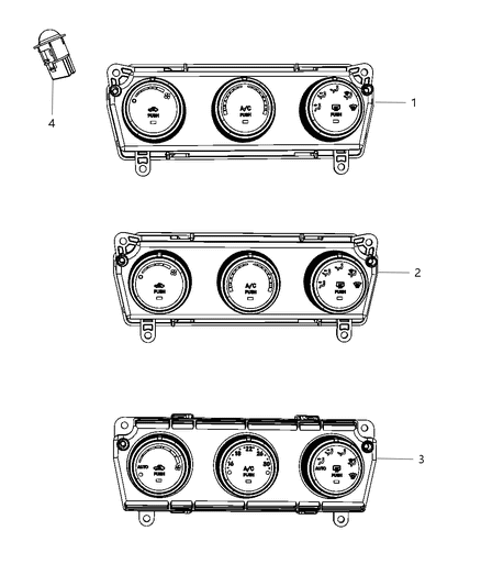 1988 Jeep J10 Control A/C And Heater Diagram for 55111168AF