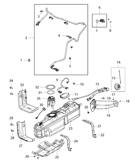 Tank Diesel Exhaust Fluid Diagram for 52029760AE
