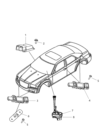 Module Occupant Restraint Diagram for 4896097AD