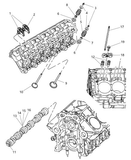 1986 Jeep Wagoneer Push Rod Valve Diagram for 5037069AB
