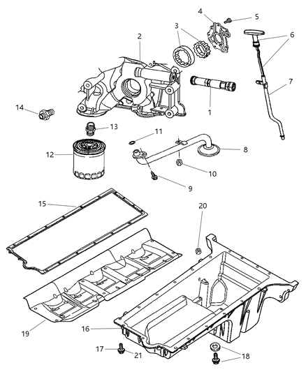 1986 Jeep Wagoneer Gasket Oil Pan Diagram for 5037163AD