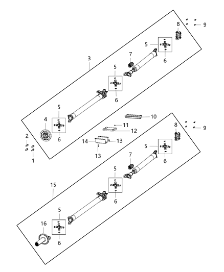 1996 Dodge Stealth Snap Ring Universal Joint Diagram for 68206455AA