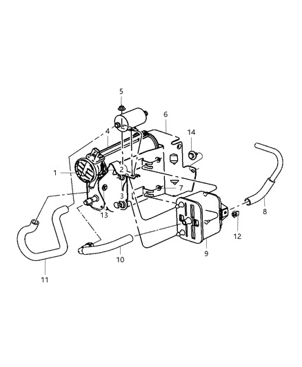 2010 Jeep Liberty Canister Vapor Diagram for 4891726AD