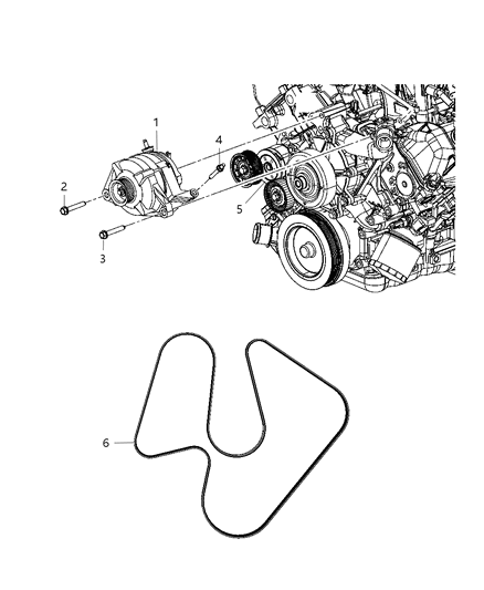 2002 Jeep Liberty Generator Engine Diagram for R6029914AL