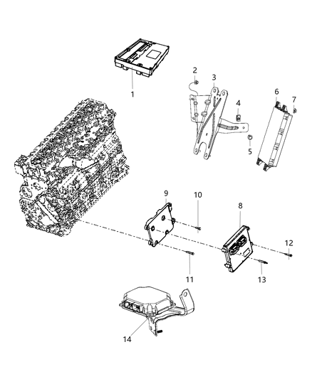 2014 Ram 3500 Module Body Controller Diagram for 68236153AC