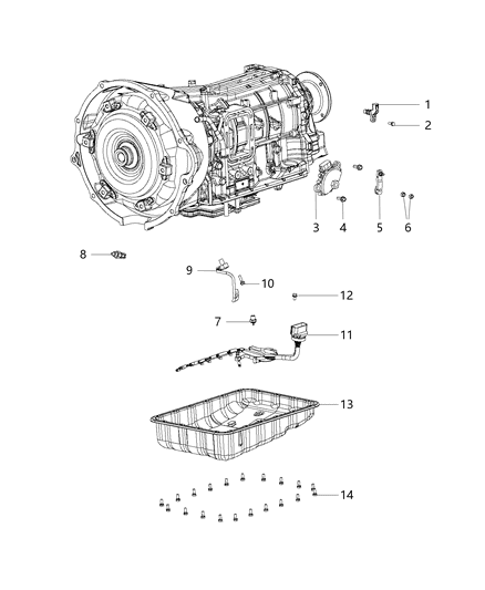 1984 Jeep Cherokee Sensor Transmission Oil Temperature Diagram for 68020004AA
