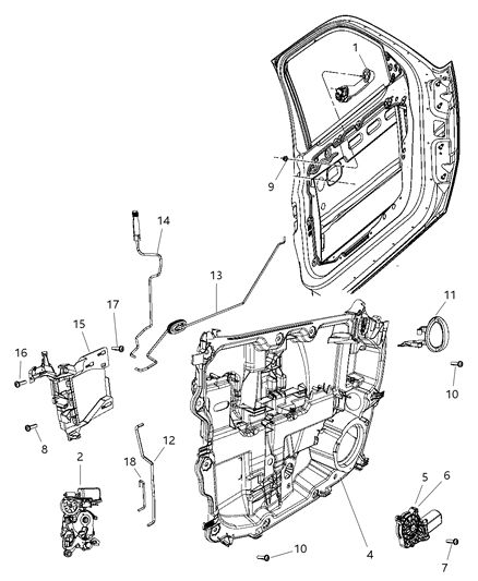 Latch Front Door Diagram for 4589467AF